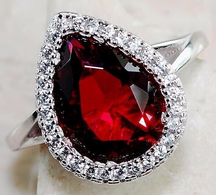 3CT Heat Treated Rubellite Tourmaline 925 Sterling Silver Ring Sz 7 U3-8