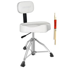 Drum Throne w/ Backrest 4" Padded Adjustable 24.5" 441Lb Stool