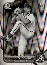 2022 Bowman Draft #BDC-90 Cole Phillips Chrome Black & White RayWave Refractor