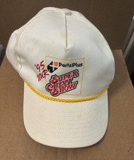 Vintage 1995 Super Chevy Show White twill Snapback Hat Cap Rope bill