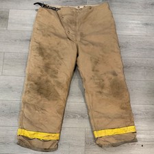 VINTAGE GLOBE FIREFIGHTER TRADITIONAL BUNKER PANTS SIZE 44 DISTRESSED AUTHENTIC