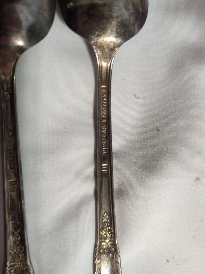 Wm. Rogers WR Cuádruple Plato de Plata Nueva York # 57 Pájaro Azúcar Cuchara Soporte Foto 4 de 4