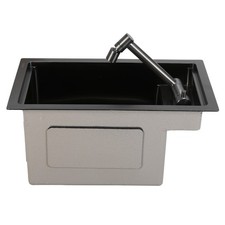 16.9 X 9.8 X 8.7 Inch Single Bowl Sink with Lid Single Bowl Kitchen Sink for RV