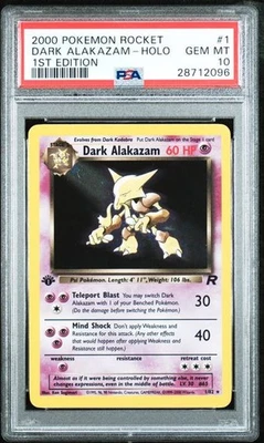 black holo（first edition） 1 of 500 Pokémon TCG 1st Edition Holo Rare Individual Collectible Card Game