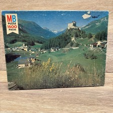 Vintage Sealed MB Puzzle 1500 York Series 1981 Unterengadin Switzerland Tarasp