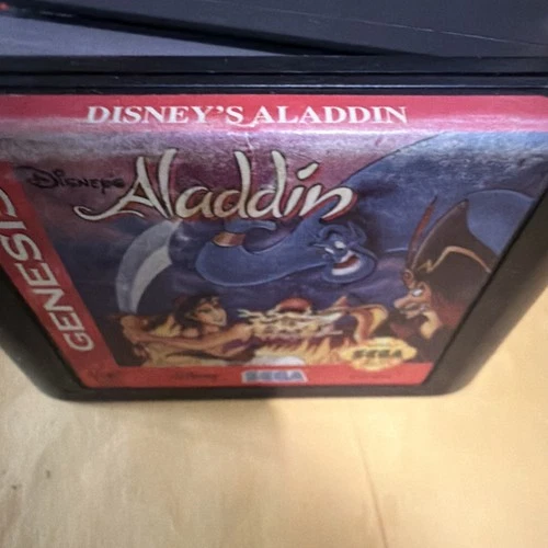SEGA Disney's Aladdin Platformer Sega Genesis Game Cartridge Aladdin Series