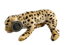 FAO Schwarz Plush Lying Tiger Toy Stuffed Animal Pellets Original Tag