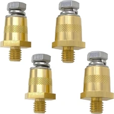 4 PCS M8 Brass Car Battery Terminal Connector Side or Top Post Adapter Stud