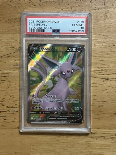 ESPEON V 179/203 EVOLVING SKIES POKEMON PSA 10