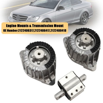 3x Engine Mounts & Transmission Mount for Mercedes-Benz E-Class W212 E 200 220