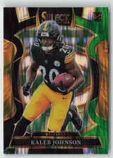 2025 Panini Select #52 Kaleb Johnson Black and Green Prizm Shock