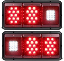 2pcs Led Trailer Tail Lights 36 Led Rv Stop Turn Backup Lights 12v
