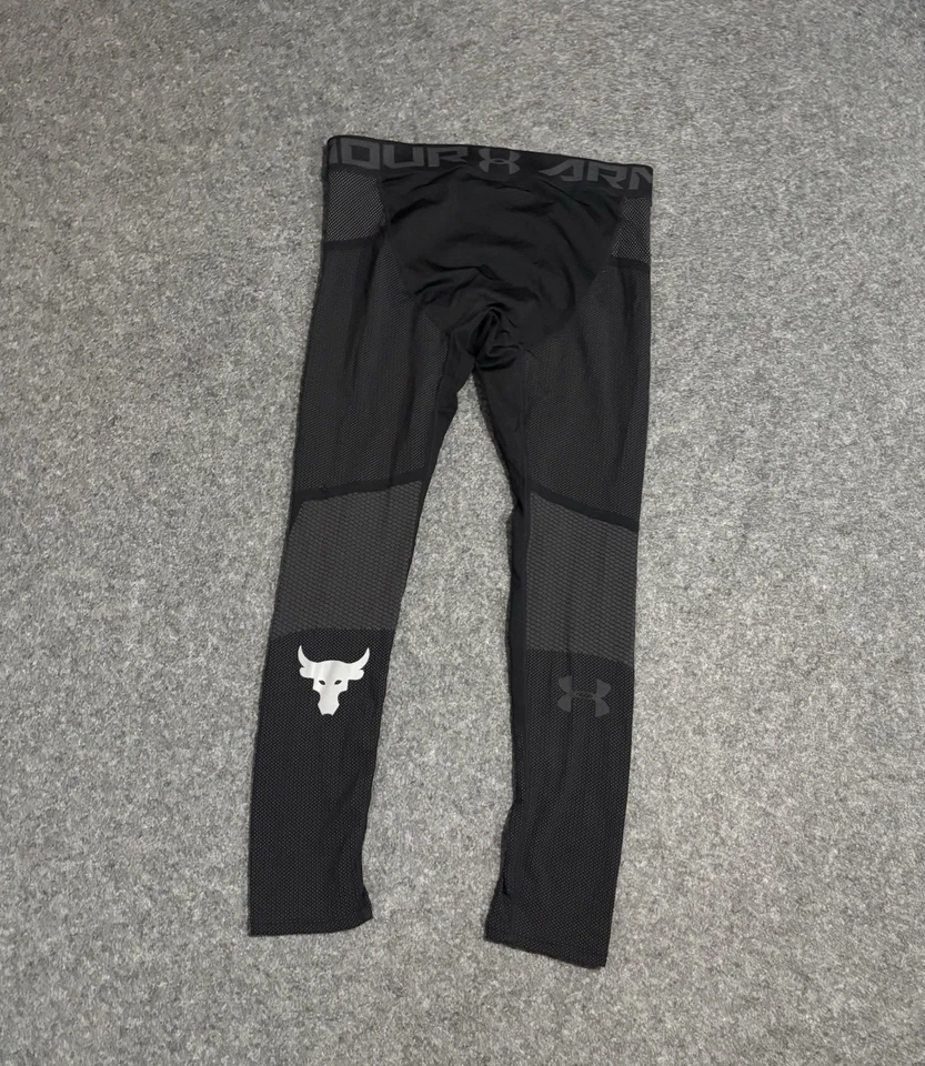 Under Armour Project Rock Seamless Leggings Size XL Black/Gray - Image 2 of 4