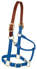 Weaver Leather Nylon Adjustable Breakaway Horse Halter, Large, Blue