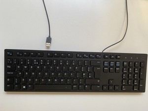 Dell KB216d1 PC Tastatur - USB kabelgebunden - UK englisches Layout - schwarz