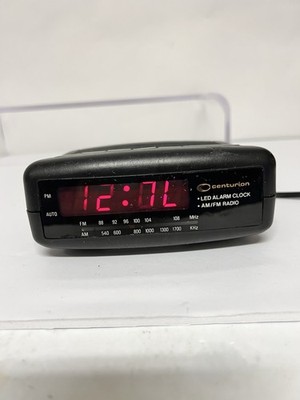 Vintage Centurion E113 LED Alarm Clock Radio AM/FM Red Display Works Tested