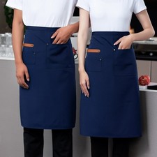 Canvas Waitress Apron Multi-pocket Half Apron Working Clothes  Restaurant Use