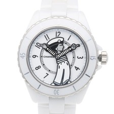 CHANEL Mademoiselle J12 La Pausa Watches H7481 White ceramic used