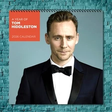 Tom Hiddleston 2026 Wall Calendar, 12-Month Celebrity Photo Calendar
