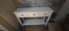 Vida Designs Windsor 3 Drawer Console Table in White. Side Table, Side Board X2