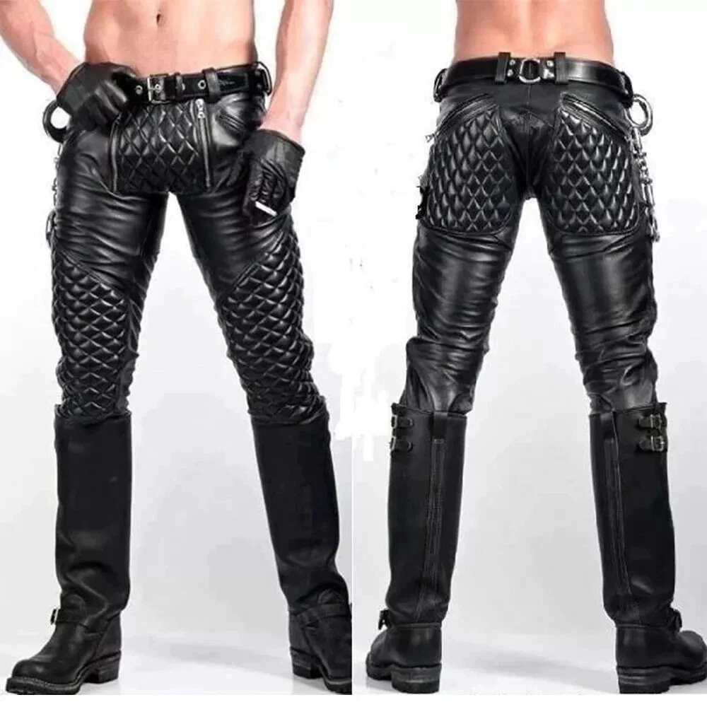 Bootcut Leather Pants for Men for sale | eBay