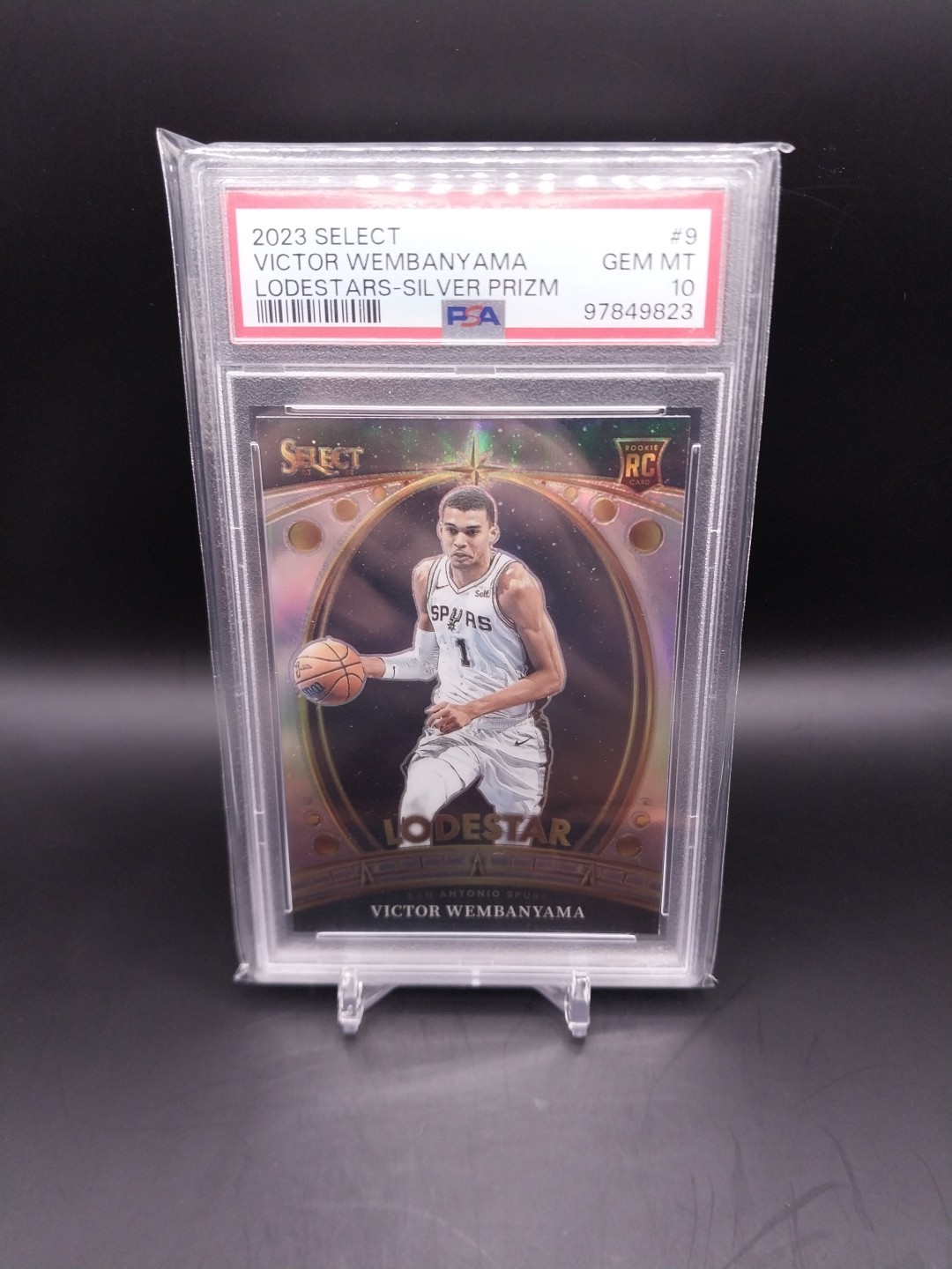 2023-24 Select Victor Wembanyama Lodestars Rookie RC Silver Prizm PSA 10 Spurs