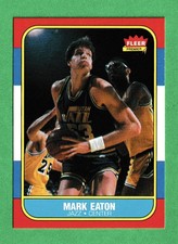 SUPER High End RARE - 1986-87 Fleer 28 Mark Eaton Rookie Card Rc. rookie card picture