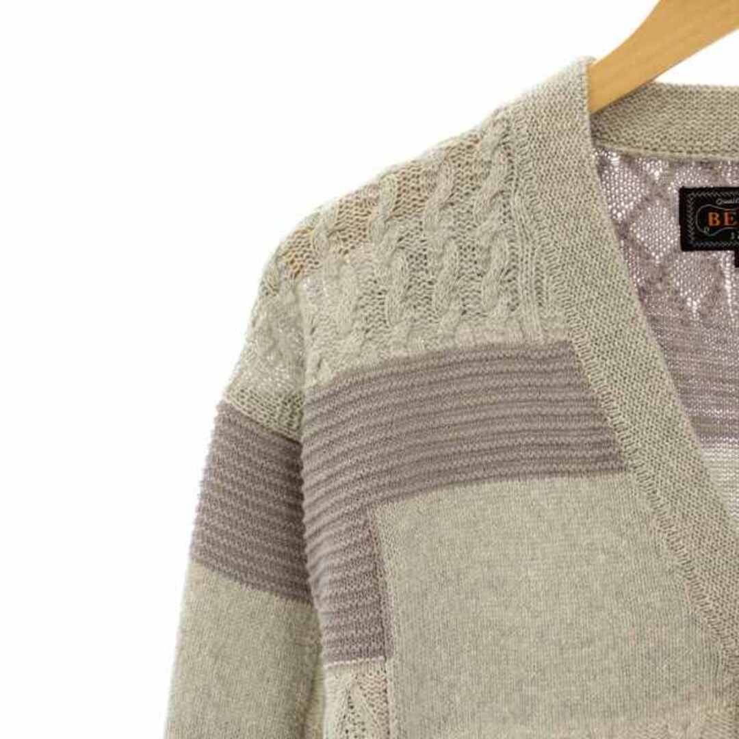 Beams Plus BEAMS+ Cardigan Patchwork Like Jacquar… - image 4