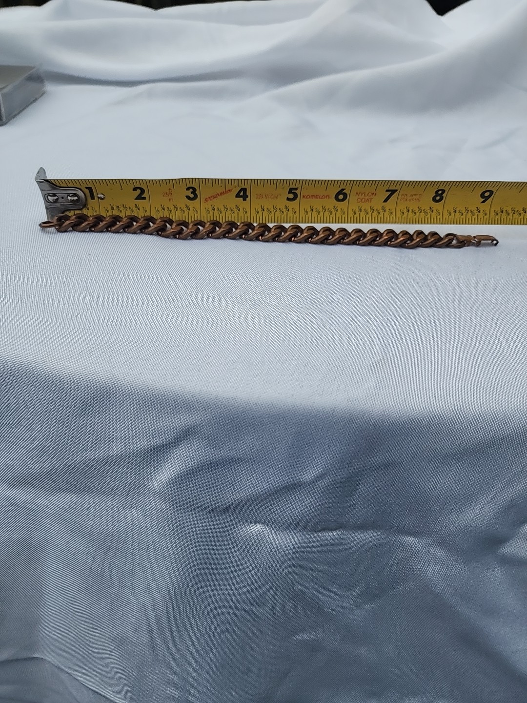 Heavy Solid Copper Cuban Link Chain Bracelet 8 1/… - image 10