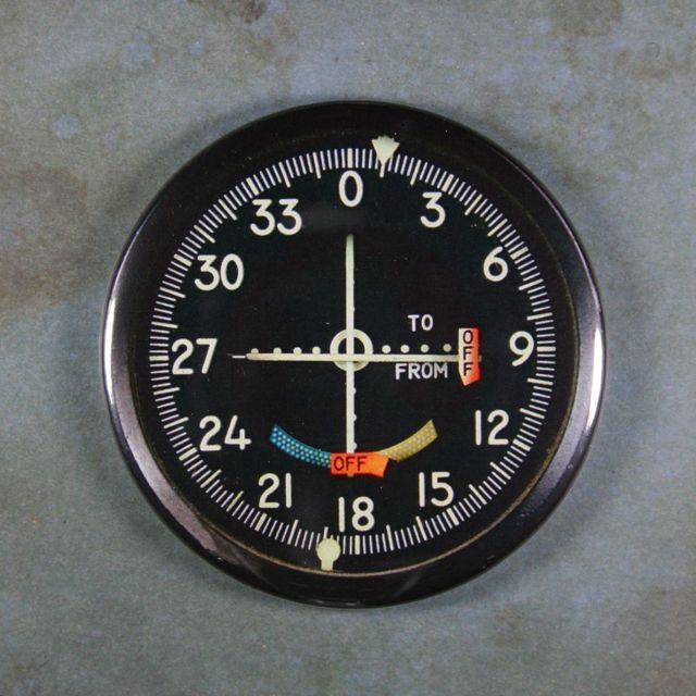 Vintage Aircraft Gauge Fridge 2 1/4" Arc Course Indicator Weston
