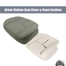 For 2003-2006 Chevy Silverado Driver Bottom Seat Cover & Foam Cushion Gray