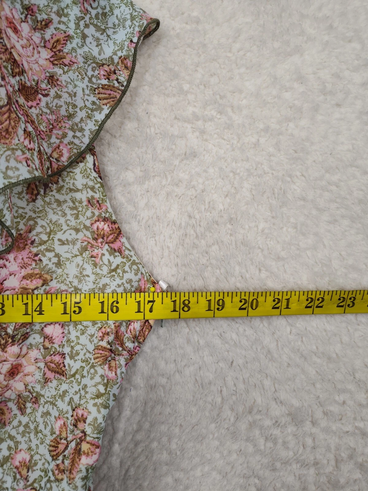 PALM ANGELS Abito donna City Triangles 7 verde floreale manica corta svasata ALine ciao basso maxi