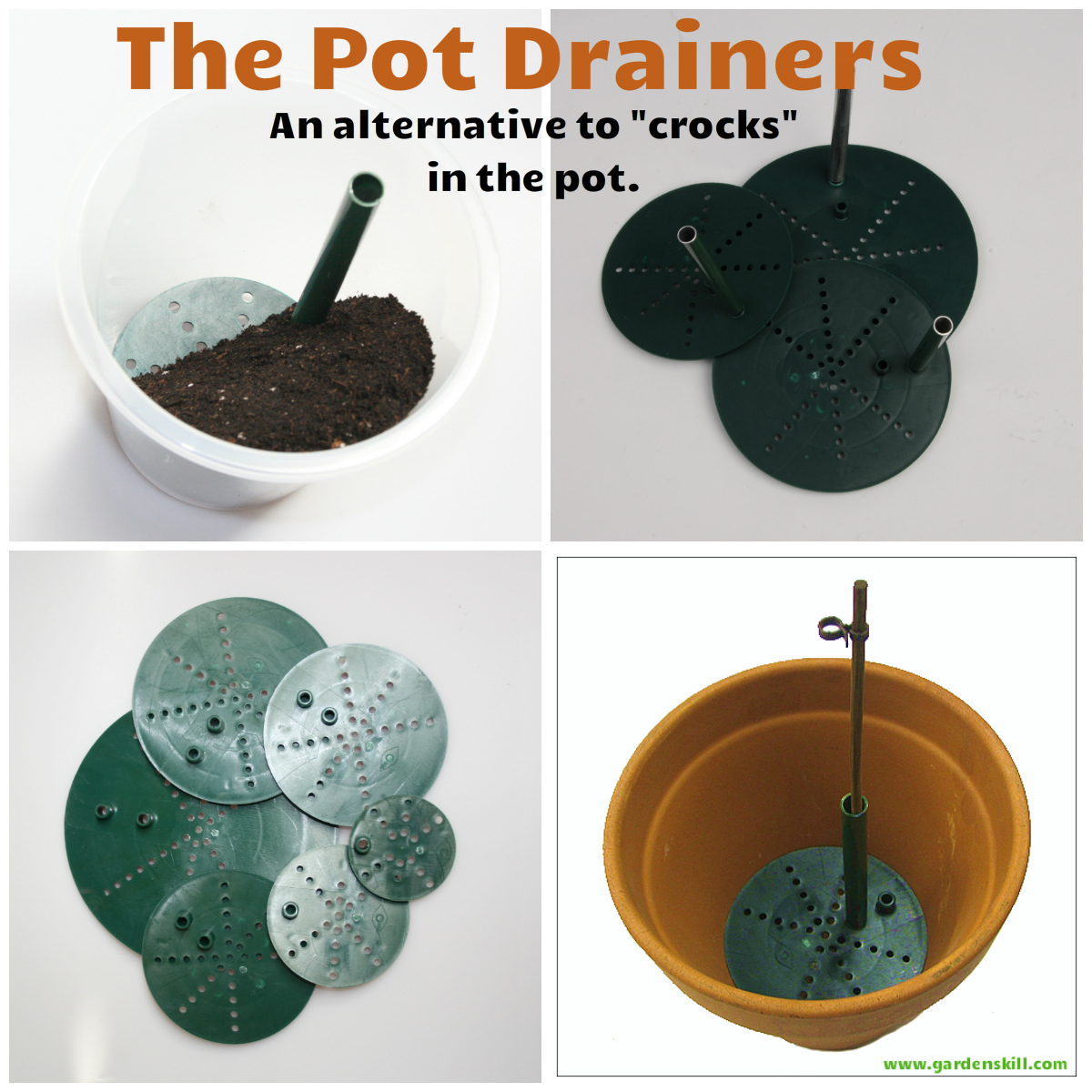 Pack 3 Pot Drainers Flower Pot Garden Plant Planter anti waterlogging  3"" /7cm - Image 2