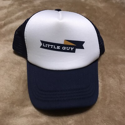 Little Guy Hat Cap Snapback Youth Blue White Trucker Adjustable Mesh Back Kids
