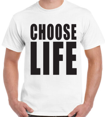 Choose Life T-Shirt Herren lustig Wham George Michael Kostüm Hirsch Doo Doo Do 