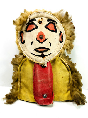 Original vtg Circus Carnival Punk Knock Down game midway ball toss folk art #2