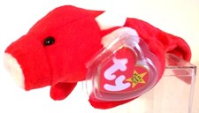 TY ORIGINAL BEANIE BABY 1995   TABASCO THE BULL   P.V.C. Pellets - Retired