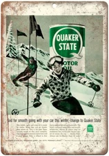Quaker State Motor Oil Vintage Sign Reproduction Metal Sign A704