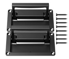 Black Zinc Alloy Recessed Door Pull Handle Recessed Flush Pull Handle For Drawer