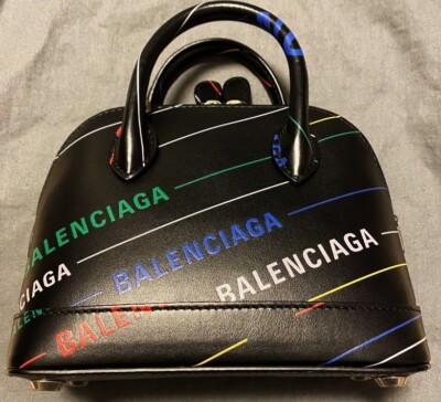 Balenciaga Ville Top Handle Handbag Crossbody 2Way XS Black