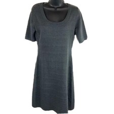 Calvin Klein Gray Textured Sweater Dress Petite