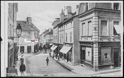 Foto Glasplatte, Negativ schwarz-weiß 9x14 cm Neufchâteau, Rue Saint-Jean