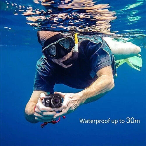 4K WiFi Action Camera Waterproof Sports Riding Camera HD 1080P Screen Underwater - Image 3 of 4