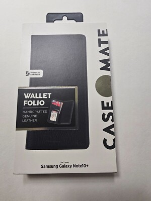 SAMSUNG GALAXY NOTE 10+ NEW Case Mate PHONE CASE Leather Wallet Folio Cover CARD