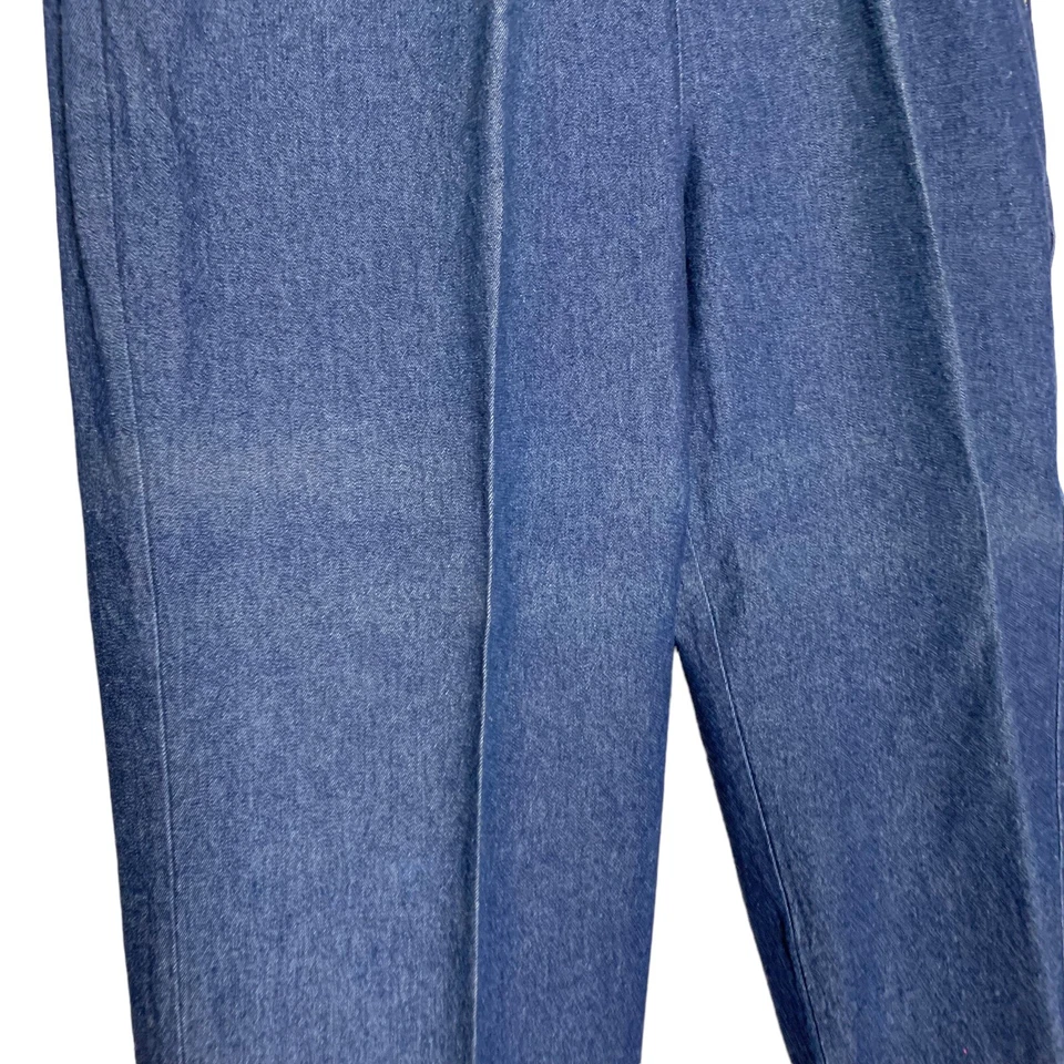 Haband Pants Womens 14 Blue  Pull On Elastic Waist Pockets Snap At Bottom Leg Foto 3 de 4