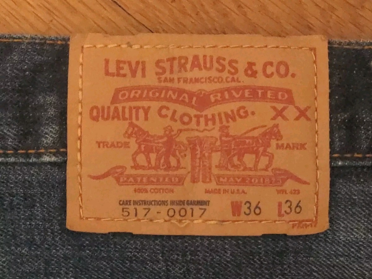 555 LEVI'S LVC VinTagE 1971 517-0017 big E RED LINE SELVEDGE