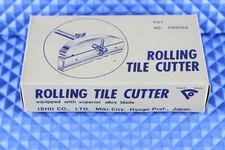 Vintage Rolling Tile Cutter No. 299562 Superior ALLOY Blade ISHII Co. LTD. 