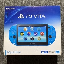 PS Vita SONY PCH-2000 Slim Aqua Blue Wi-Fi LCD w/ Charger Box "Excellent "