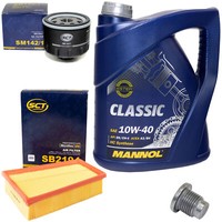 MotoröL Filter Set 10W40 5 Liter + ÖLablassschraube FüR Renault Megane ScéNic