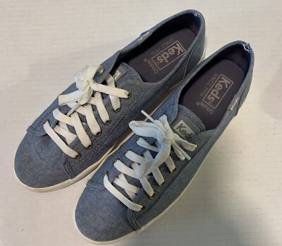 Keds Canvas Blue Denim Jean Sneakers Women's Size 1/2 Casual